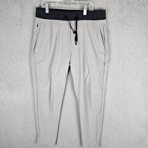 NEW VRST Elevate Performance Pant Slim Fit Men M Silver Shadow Nylon Stretch